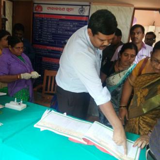 Mission Indradhanush Program at Gunadei Sub Centre on Dt.16.07.2018