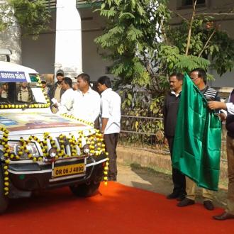 Inauguration of awareness chariot on EVM & VVPAT at Dhenkanal