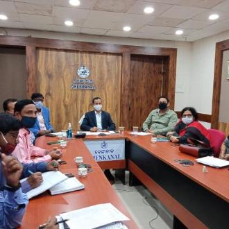 Review meeting by Collector & DM, Dhenkanal on CORONA Situation on Dt.19.01.2021